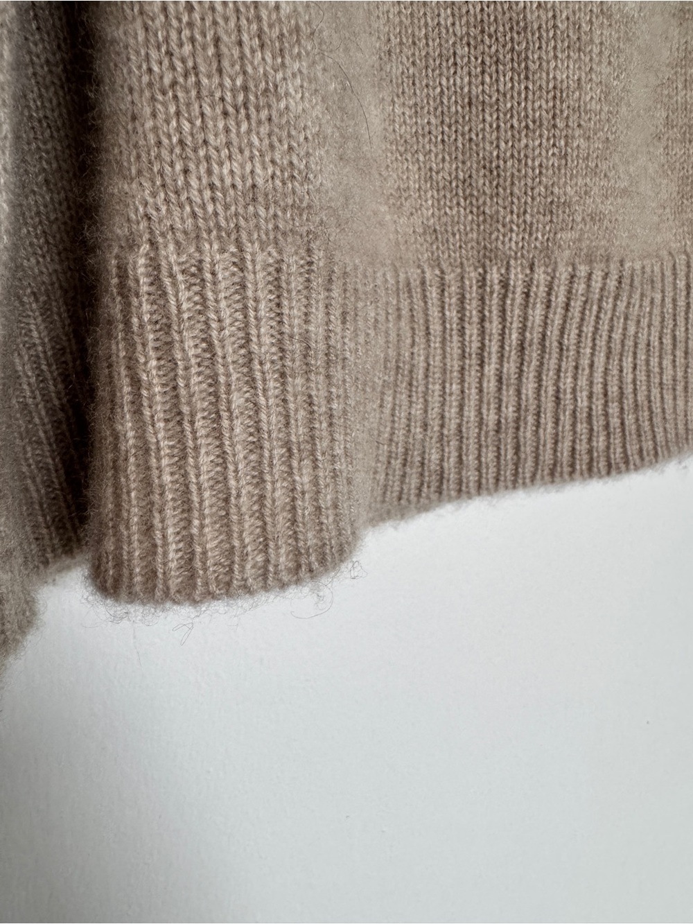 QUINCE 100% Mongolian Cashmere Cropped Crew Cardigan Sweater Undyed XL - Picture 6 of 14
